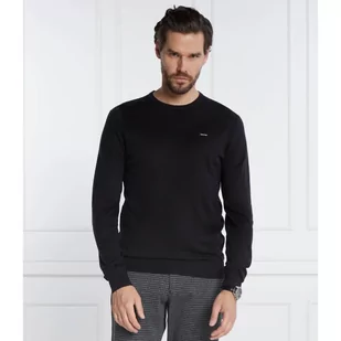 Calvin Klein Sweter SILK BLEND CN | Slim Fit | z dodatkiem jedwabiu - Swetry męskie - miniaturka - grafika 1