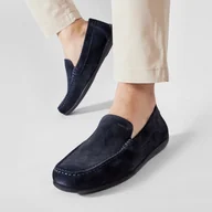 Mokasyny męskie - Geox U Ascanio Męskie Mokasyny Skórzane 41 Żłe - miniaturka - grafika 1