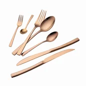 Zestawy sztućców - KOMPLET SZTUĆCÓW 42-ELE DLA 6 OSÓB BŁYSZCZĄCE RÓŻOWE ZŁOTO BERLINGER HAUS ROSE GOLD BH-3087 - miniaturka - grafika 1