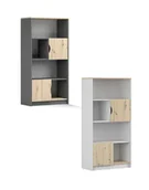 Krzesełka i taborety dla dzieci - Regał wysoki Joy – 2 szafki + otwarte półki 80x160cm, pokój dziecięcy, pokój młodzieżowy - miniaturka - grafika 1