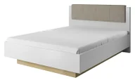 Łóżka - Łóżko podwójne biały + dąb grandson C9-S92 - miniaturka - grafika 1