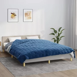Vidaxl Koc Obciążeniowy, Niebieski, 220X235 Cm, 15 Kg, Tkanina - Koce - miniaturka - grafika 1