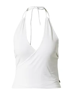 Urban Classics Damski krótki top wiązany na szyi, top dla kobiet, dostępny w wielu różnych kolorach, rozmiary XS-5XL, biały, M - Koszulki i topy damskie - miniaturka - grafika 1