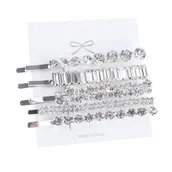 Ozdoby do włosów - ZESTAW SPINEK wsuwki ŚLUB cyrkonie kryształy 5 sztuk - miniaturka - grafika 1