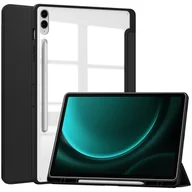 Etui do tabletów - Etui Bizon Case Tab Clear Matt do Samsung Galaxy Tab S9 FE Plus, czarne - miniaturka - grafika 1