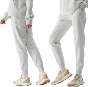 Damskie dresowe spodnie joggery 4F 4FWSS24TTROF606-27M Szary - Spodnie damskie - miniaturka - grafika 1