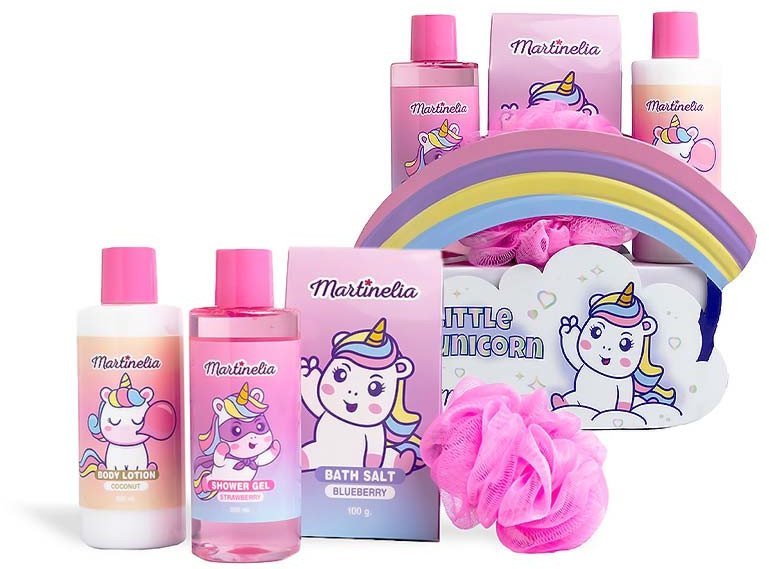 Vonios rinkinys vaikams Martinelia Little Unicorn, 4 vnt.