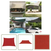 Parasole ogrodowe - The Living Store Żagiel przeciwsłoneczny - 160 g/m² - czerwony - 4/5x3 m - HDPE - Żagiel Ogrodowy - miniaturka - grafika 1