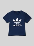 Koszulki dla chłopców - T-shirt z nadrukiem z logo - miniaturka - grafika 1
