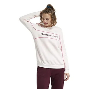 Reebok Damska bluza Cl F Linear Crew wielokolorowa jasnoróżowy (Glapnk) XXS - Bluzy damskie - miniaturka - grafika 1