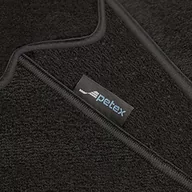 Dywaniki samochodowe - PETEX Monza dywanik samochodowy premium z tyłu, czarny, 2-częściowy - miniaturka - grafika 1
