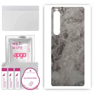 Szkła hartowane na telefon - Folia naklejka skórka strukturalna na TYŁ do Sony Xperia 10 V -  Marmur Czarny - apgo SKINS - miniaturka - grafika 1