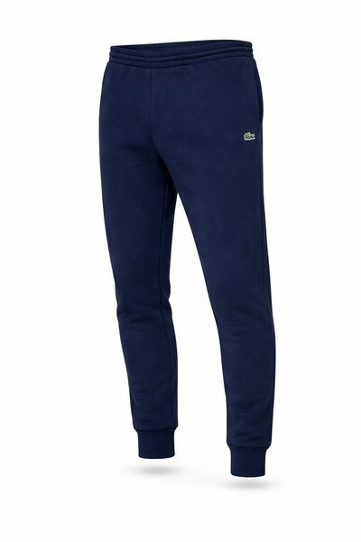 Spodnie dresowe męskie Lacoste XH9624 Slim Fit granatowe z logo, Rozmiar M
