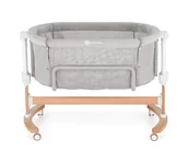 Łóżeczka i kojce - PETITE&MARS - Łózeczko dziecięce 2w1 GLORY szary - miniaturka - grafika 1