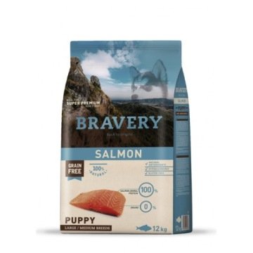 Bravery Grain Free Puppy Medium Large Salmon 12kg