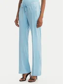 Spodnie sportowe damskie - Juicy Couture Spodnie dresowe Tina JCWBJ126327 Błękitny Straight Leg - miniaturka - grafika 1