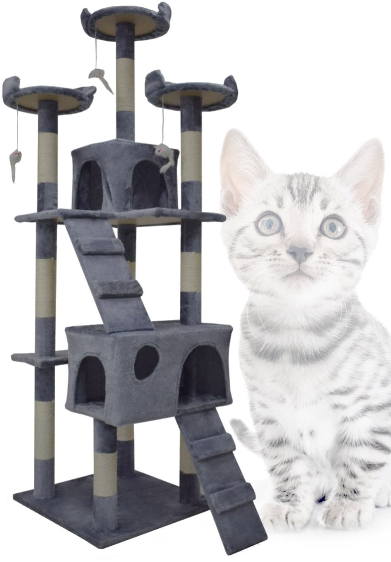 Duży Drapak dla kota legowisko wieża słupki sizalowe wysoki 170cm