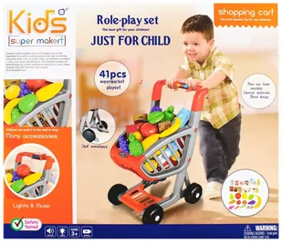Wózek Supermarket z akcesoriami 482940 Mega Creative - Zabawy w naśladowanie dorosłych - miniaturka - grafika 1
