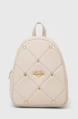 Plecaki - Love Moschino plecak damski kolor beżowy mały z aplikacją - miniaturka - grafika 1