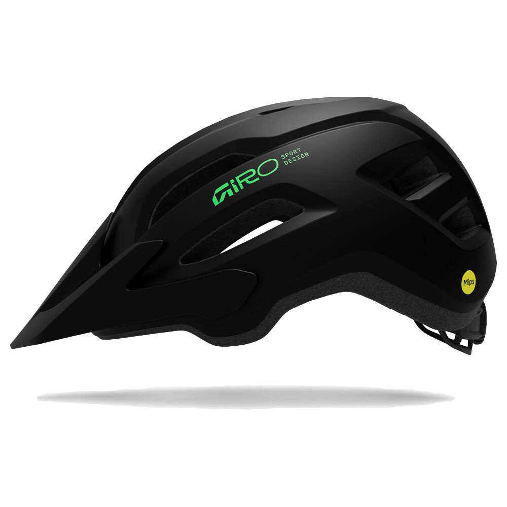 Kask dziecięcy Giro Fixture II MIPS Youth Mat Black/Vivid Green