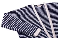 Swetry damskie - Jalene Damska modna kurtka w paski, długi kardigan nylonowy, granatowy, białe paski, rozmiar XS/S, Granatowe białe paski, XS - miniaturka - grafika 1