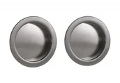 Zawiasy, okucia i inne akcesoria - Uchwyt drzwi przesuwnych okrągły fi 55 satyna (2 szt.) - miniaturka - grafika 1
