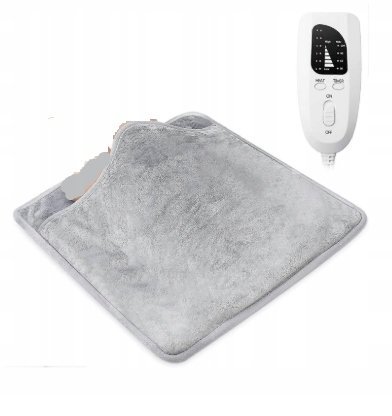 Elektryczny podgrzewacz do stóp z regulacją temperatury szary