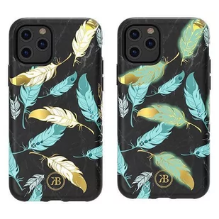 Kingxbar Forest świecące w ciemności etui ozdobione oryginalnymi Kryształami Swarovskiego iPhone 11 Pro wielokolorowy (Feather) - Wielokolorowy - Etui i futerały do telefonów - miniaturka - grafika 1