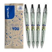 Długopisy - Zestaw 4 czarnych długopisów olejowych PILOT B2P - miniaturka - grafika 1