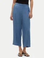 Spodnie damskie - Vero Moda Kuloty Bree 10304861 Niebieski Wide Leg - miniaturka - grafika 1