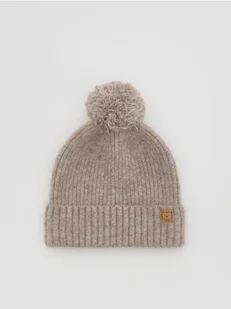 Reserved - Czapka z domieszką wełny - beżowy - Czapki damskie - miniaturka - grafika 1