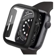 Akcesoria do smartwatchy - 2W1 Etui Case Do Apple Watch 9 8 7 41Mm Pełna Ochrona 360 Czarne - miniaturka - grafika 1