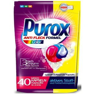 Clovin Purox Kapsułki Żelowe Do Prania Duocaps 40szt x 18g Kolor - Środki do prania - miniaturka - grafika 1