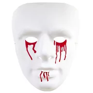 Dodatki do strojów karnawałowych - Widmann Maska "Zjawa z krwawiącymi oczami" plastikowa WI26568 - miniaturka - grafika 1