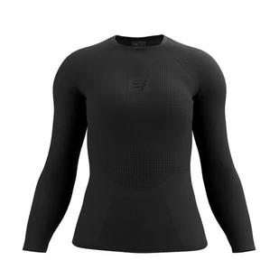 COMPRESSPORT Koszulka termoaktywna damska ON/OFF BASE LAYER LS TOP black - Koszulki sportowe damskie - miniaturka - grafika 1