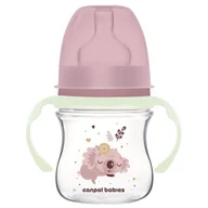 Butelki dla niemowląt - CANPOL BABIES BUTELKA SZEROKA ZE ŚWIECĄCYMI UCHWYTAMI KOALA 120 ml 0m+ - miniaturka - grafika 1
