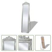 Lustra - The Living Store Lustro stojące w stylu barokowym 160x40 cm srebrny - miniaturka - grafika 1