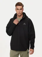 Odzież trekkingowa męska - adidas Kurtka przeciwdeszczowa Terrex Traveer RAIN.RDY HG6016 Czarny Relaxed Fit - miniaturka - grafika 1