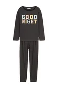 Piżamy dla dziewczynek - bonprix Piżama dziewczęca z miękkiej bawełny organicznej (2 części) szary - miniaturka - grafika 1