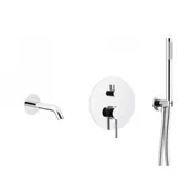 Baterie podtynkowe - ARMATURA KRAKÓW 5039-401-00 MOZA ZESTAW WANNOWY PODTYNKOWY Z BATERIą 3 FUNKCYJNą, CHROM - miniaturka - grafika 1