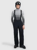 Spodnie narciarskie - 4F Spodnie narciarskie z szelkami membrana 15000 męskie - czarne L - miniaturka - grafika 1