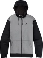 Bluzy męskie - bluza męska BURTON OAK FZ Gray Heather/True Black - miniaturka - grafika 1