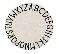 Dywany dla dzieci - Lorena Canals ABC, Dywan bawełniany, Natural Black - miniaturka - grafika 1