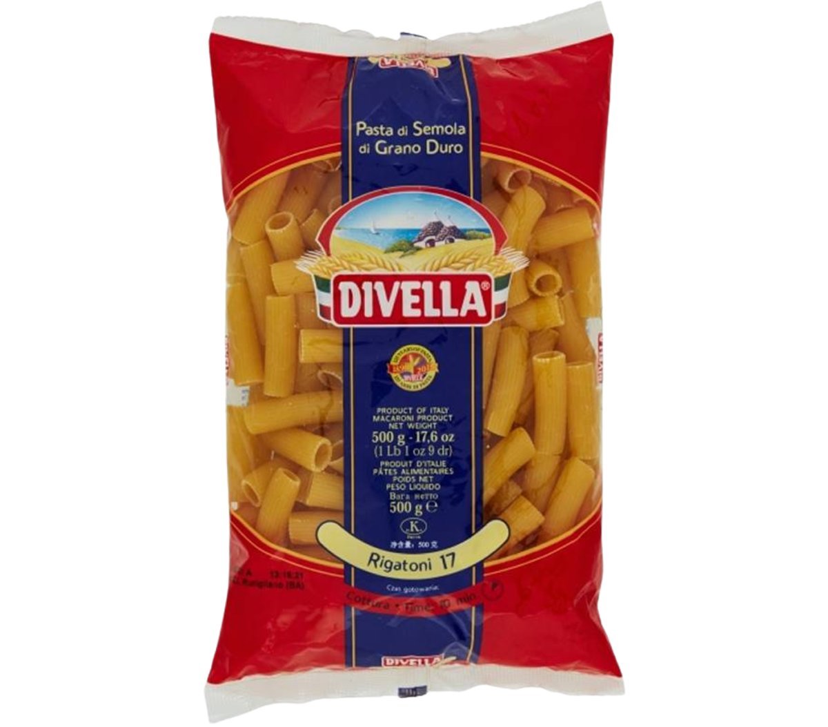 Divella Rigatoni n.17 włoski makaron rurki 500g