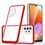 Etui i futerały do telefonów - Hurtel Clear 3in1 etui do Samsung Galaxy A32 5G żelowy pokrowiec z ramką czerwony - miniaturka - grafika 1