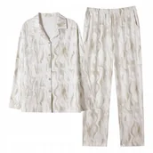 Piżamy damskie - damska PIŻAMA rozpinana KOMPLET koszula i spodnie do szpitala sanatorium L - miniaturka - grafika 1