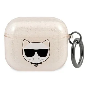 Apple Karl Lagerfeld Etui Karl Lagerfeld KLA3UCHGD AirPods 3 cover złoty/gold Glitter Choupette KLD574GLD - Akcesoria do słuchawek - miniaturka - grafika 1