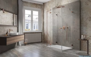 Radaway Essenza Pro Brushed Copper Kdj+S kabina 70x90x70cm lewa szczotkowana miedź 10097390-93-01L/10098070-01-01/10098070-01-01 - Kabiny prysznicowe - miniaturka - grafika 3