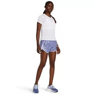 Spodnie sportowe damskie - Damskie spodenki do biegania Under Armour UA Fly By Printed Short - fioletowe - UNDER ARMOUR - miniaturka - grafika 1