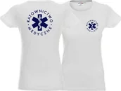 Odzież robocza - Promostars LPP - Koszulka damska RATOWNICTWO MEDYCZNE biała - miniaturka - grafika 1